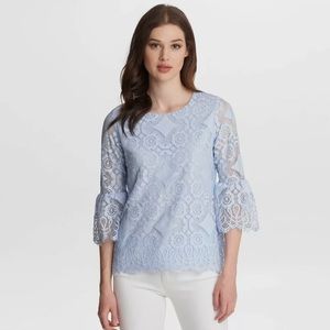 Karl Lagerfeld - Blue Lace Blouse